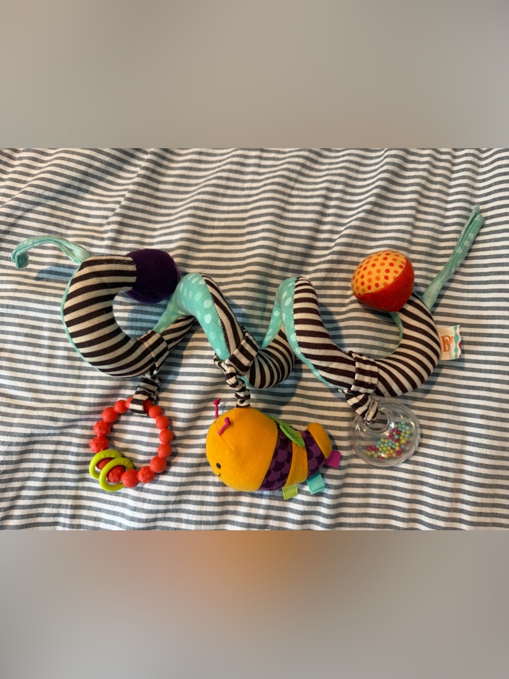 B Baby Car Seat or Stroller Spiral Toy